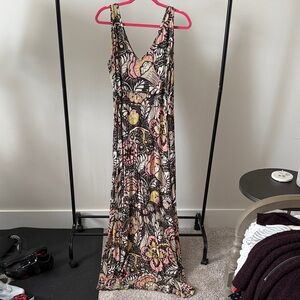 Loft Floral Sleeveless Maxi Dress